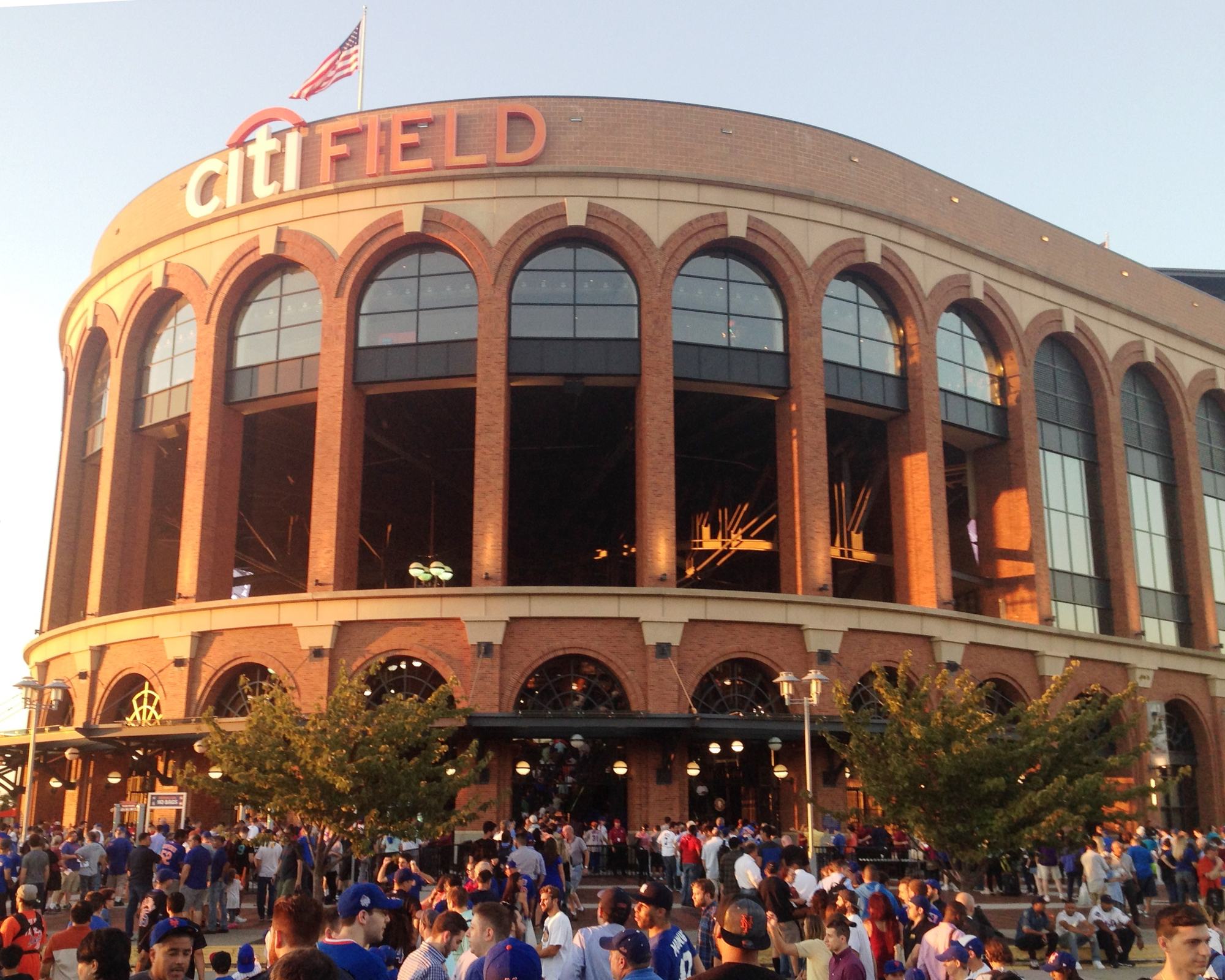 The main entrance of Citi Field at the Jackie Robinson Rotunda