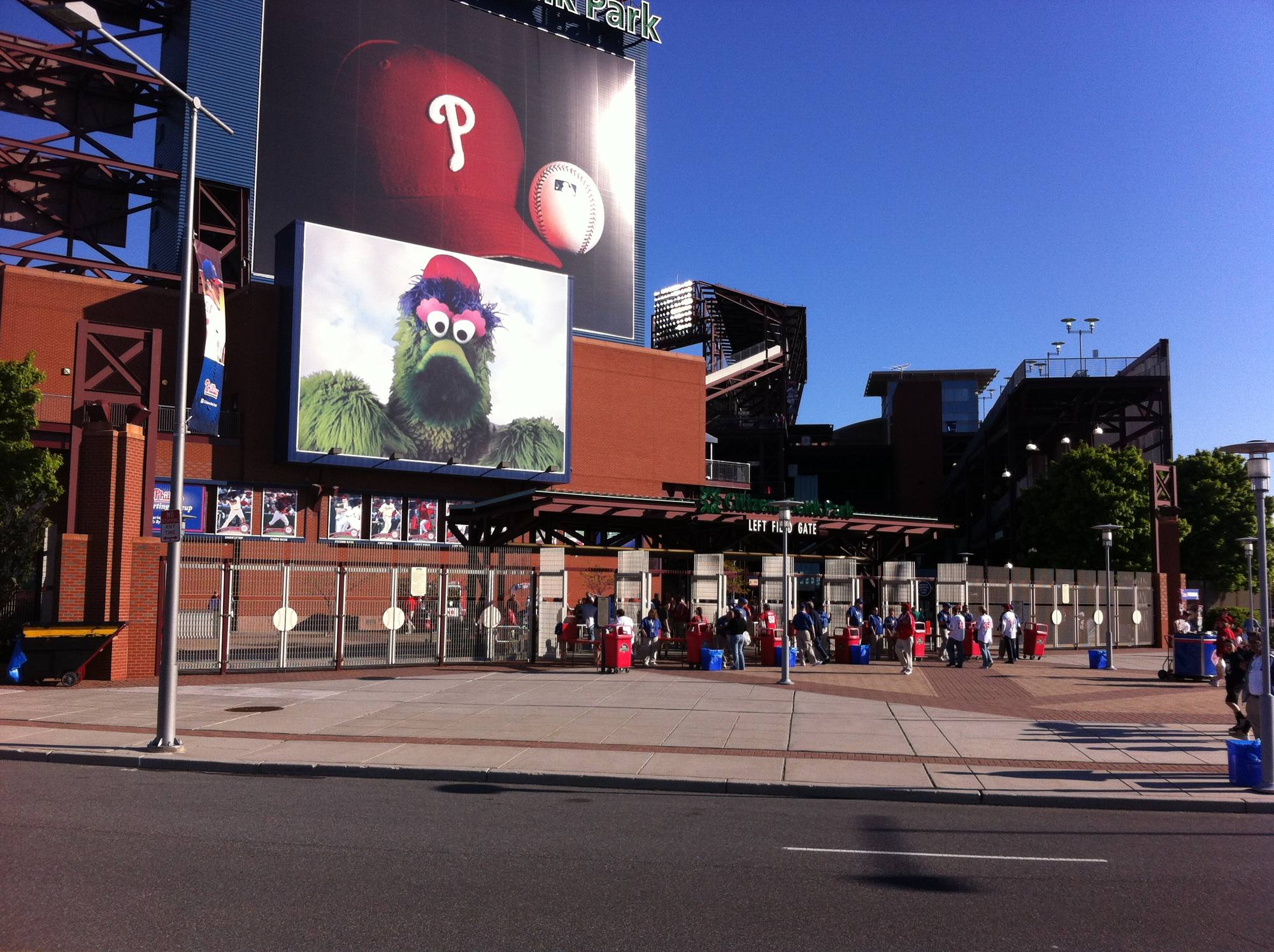 The Left Field (Northwest) Gate entrance at Citizens Bank Park