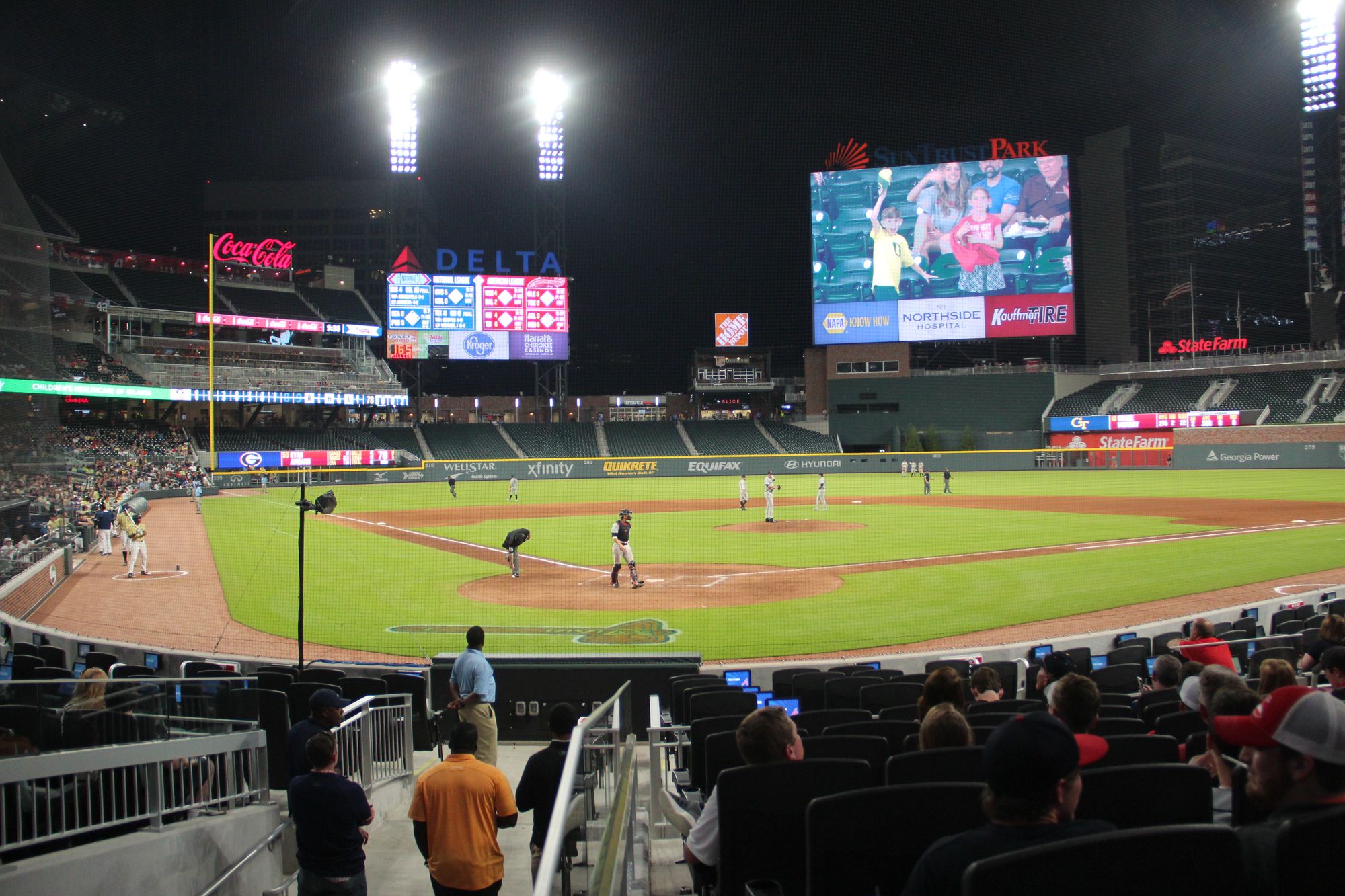 The view from behind home plate at Truist Park
